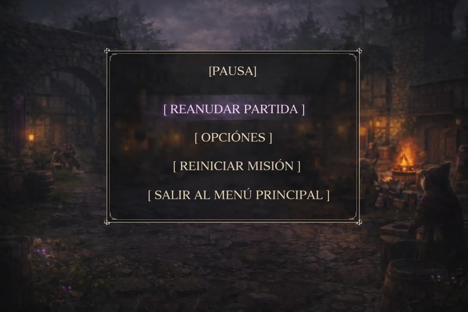 Menú de pausa